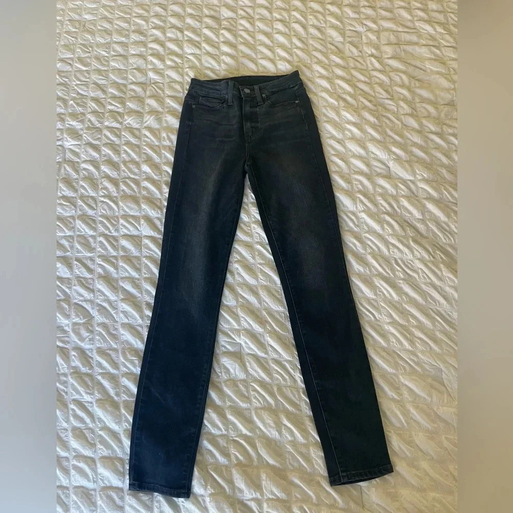 Paige charcoal gray skinny denim